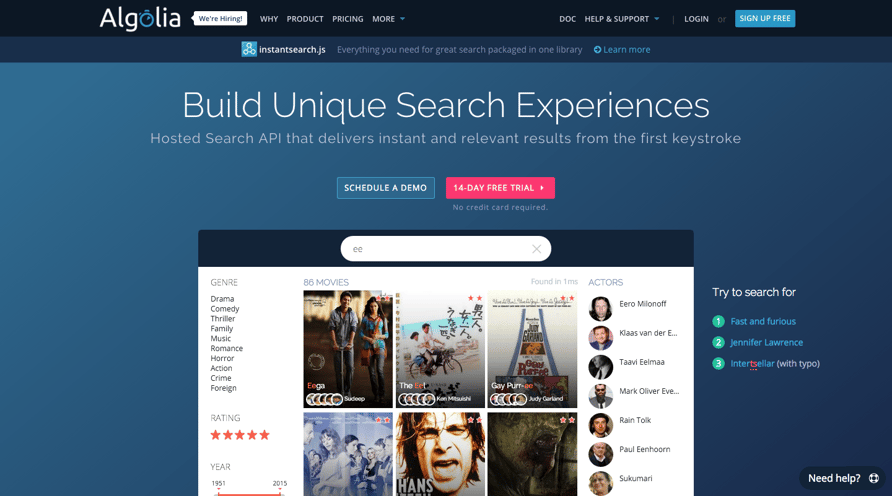 Recherche Algolia Recherche Algolia