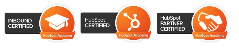 Badges de certification de HubSpot